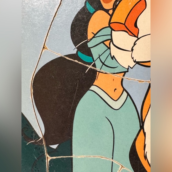 Playskool Wood Tray Disney Aladdin Jasmine & Rajah Wooden Puzzle #287-06 8 Pc - Picture 7 of 7